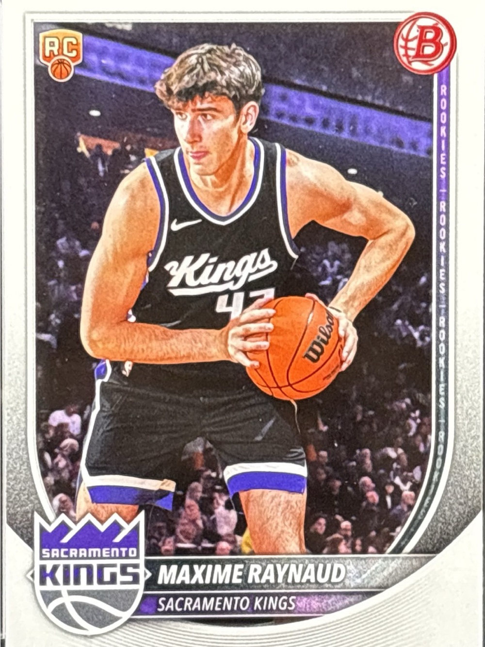 Topps Bowman Sacramento Kings Maxime Raynaud Rookie Basketball Card